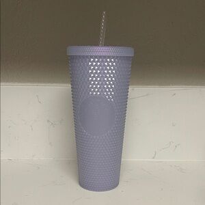 Lavender Textured Tumbler with Straw
